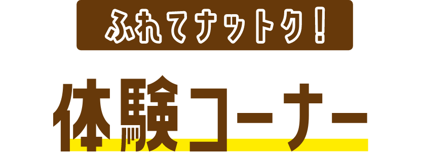 ふれてナットク体験コーナー